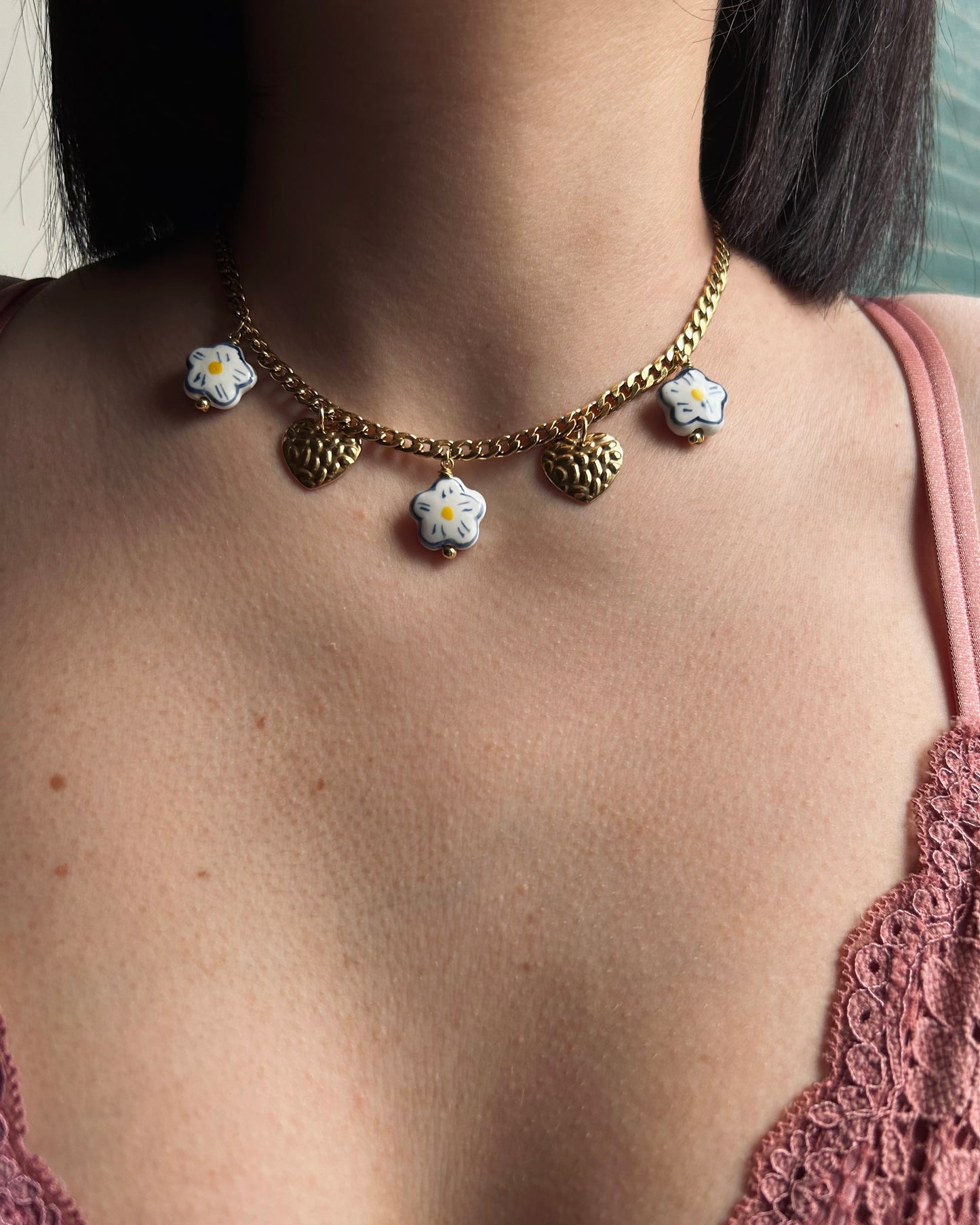 Collana Cuori&Fiori